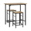 SoBuy Bartisch-Set OGT10-PF, 3-teilig, Braun 1