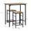 SoBuy Bartisch-Set OGT10-PF, 3-teilig, Braun 3