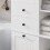 SoBuy Ντουλάπι Μπάνιου BZR104-W Λευκό 60x37x171 εκ. 11