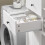 SoBuy Ντουλάπι Μπάνιου BZR104-W Λευκό 60x37x171 εκ. 6