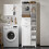 SoBuy Ντουλάπι Μπάνιου BZR104-W Λευκό 60x37x171 εκ. 14