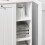 SoBuy Ντουλάπι Μπάνιου Λευκό 60x37x86cm με Κρεμάστρα 5
