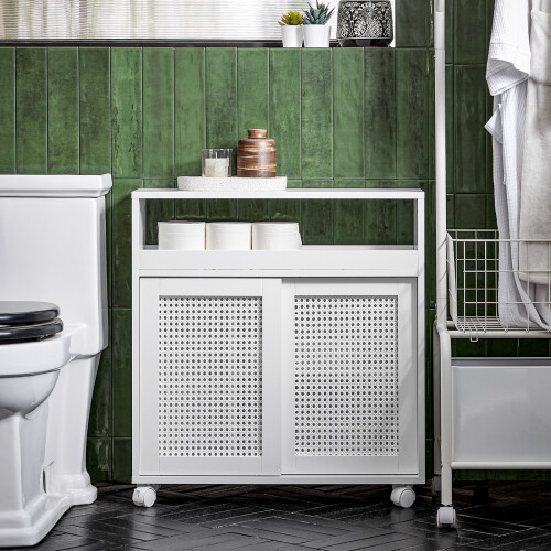 SoBuy Ντουλάπι Μπάνιου BZR119-W Λευκό 20x65x70cm 2
