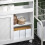 SoBuy Ντουλάπι Μπάνιου BZR119-W Λευκό 20x65x70cm 4