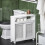 SoBuy Ντουλάπι Μπάνιου BZR119-W Λευκό 20x65x70cm 14