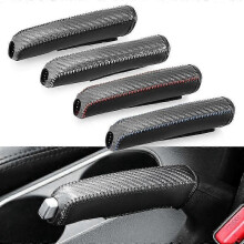 (Blue) Just Handbrake In Car Leather, Carbon Fiber, Suitable For Volvo V50, S60 Truck, S40, Xc70, C30, Xc60, S80, V40, Xc90, Xc40