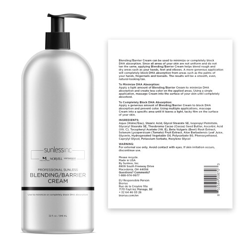 Norvell Pro Blending DHA Barrier Cream Til Spray Tanning 32 Fl. Oz. 1