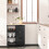 SoBuy Καρότσι Κουζίνας 3 Συρτάρια Μαύρο 67x37x84.5cm 14