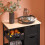 SoBuy Καρότσι Κουζίνας 3 Συρτάρια Μαύρο 67x37x84.5cm 6
