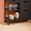 SoBuy Καρότσι Κουζίνας 3 Συρτάρια Μαύρο 67x37x84.5cm 5