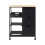 SoBuy Καρότσι Κουζίνας 3 Συρτάρια Μαύρο 67x37x84.5cm 16