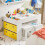 SoBuy Tavolo Bambini con 2 Sgabelli e Blocchi 15