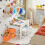 SoBuy Tavolo Bambini con 2 Sgabelli e Blocchi 16