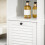 SoBuy Ψηλό Ντουλάπι Μπάνιου Λευκό 40x170x38 cm 10