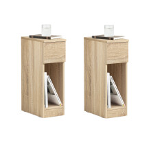 SoBuy Criado-Mudo Duplo com Gaveta FBT111-Nx2