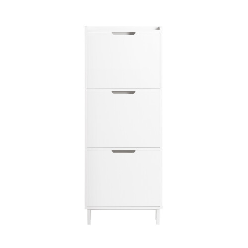 SoBuy Έπιπλο Παπουτσιών Λευκό 50x19x129εκ