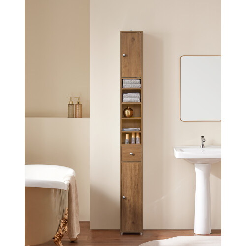 SoBuy Καστανό Ντουλάπι Μπάνιου BZR34-PF, 20x180x20cm 1