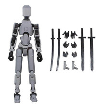 (Black gray) T13 Action Figure, Titan 13 Action Figure, Robot Action Figure,3d Printed Action