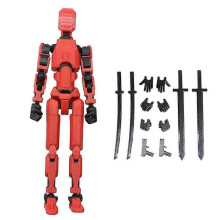 (Black Red) T13 Action Figure, Titan 13 Action Figure, Robot Action Figure,3d Printed Action
