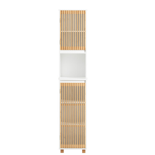 SoBuy ψηλό ντουλάπι μπάνιου λευκό 33x33x165cm