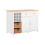 SoBuy Νησί Κουζίνας KNL05-W Λευκό 120x56x90cm με 2 Καλαθιά 1