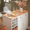 SoBuy Νησί Κουζίνας KNL05-W Λευκό 120x56x90cm με 2 Καλαθιά 4