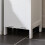 SoBuy Ψηλό Ντουλάπι Μπάνιου 145cm Λευκό με Ράφια & Καλάθι 9