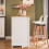 SoBuy Νησί Κουζίνας KNL05-W Λευκό 120x56x90cm με 2 Καλαθιά 13