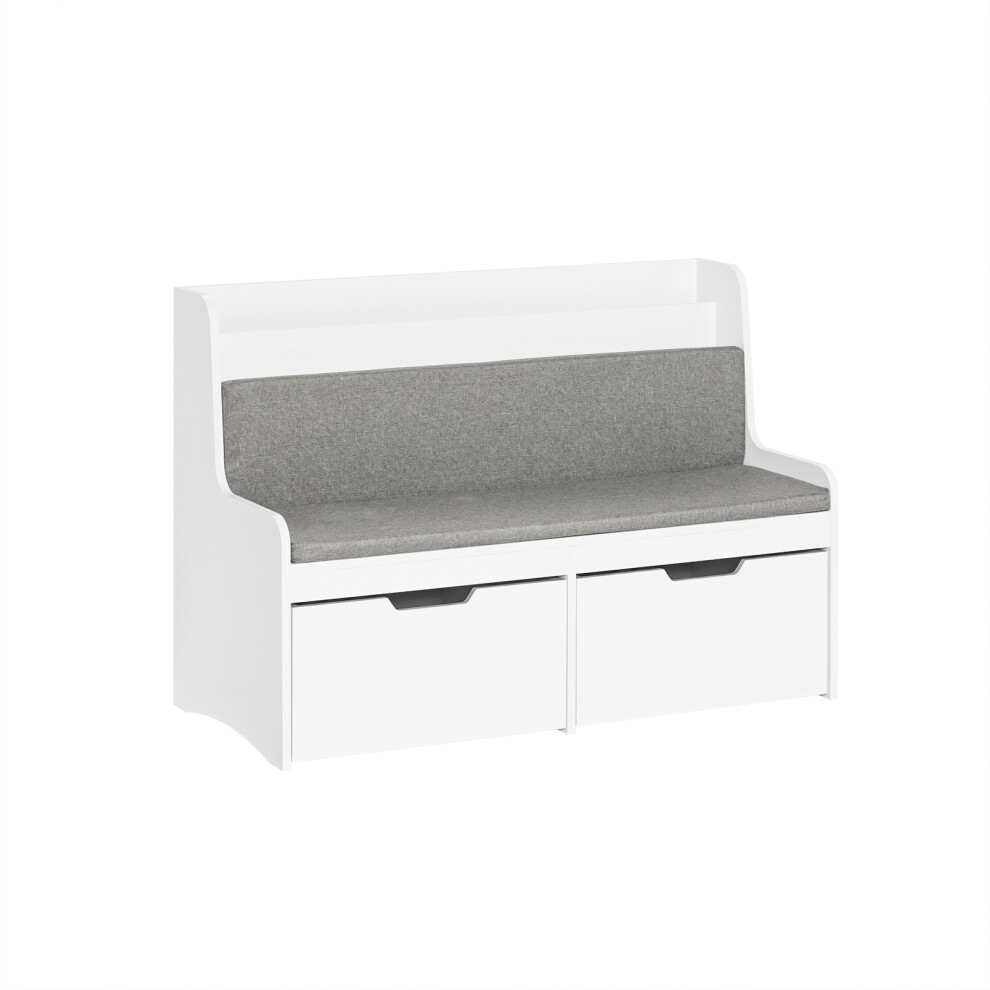 SoBuy Kids Bench with Storage White 100x45x70cm