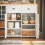 SoBuy Νησί Κουζίνας KNL05-W Λευκό 120x56x90cm με 2 Καλαθιά 7