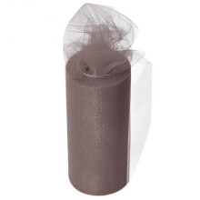 (Dark grey) 22m Elastic Tulle Mesh Table Skirt Tablecloth Diy Craft Wedding Party Decor