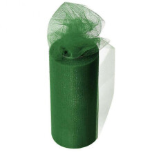 (Dark green) 22m Elastic Tulle Mesh Table Skirt Tablecloth Diy Craft Wedding Party Decor