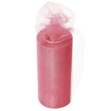 (Pink) 22m Elastic Tulle Mesh Table Skirt Tablecloth Diy Craft Wedding Party Decor