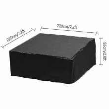 (220X220X85CM) Waterproof Square Hot Tub Cover Outdoor Spa Covers
