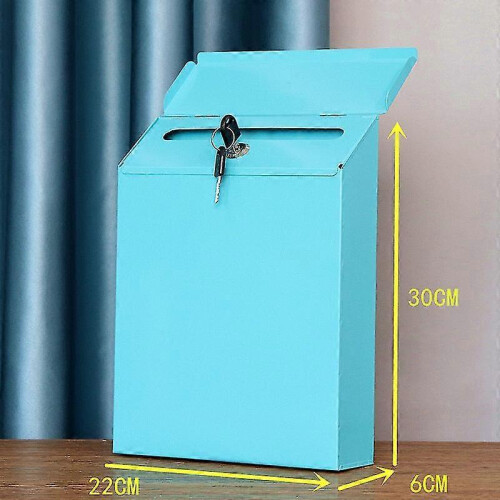(1PC-PINK) Wall Mount Mailbox Rust- Proof Letter Box Decorative Post Box Farmhouse Mailbox Wall Locking Mailbox April 4.17 2