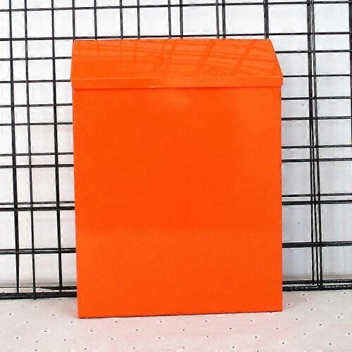 (1PC-ORANGE) Wall Mount Mailbox Rust- Proof Letter Box Decorative Post Box Farmhouse Mailbox Wall Locking Mailbox April 4.17 2