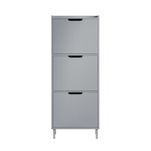 Dulap Pantofi SoBuy, Gri, 3 Ribalte, 6 Rafturi, 50x19x129 cm