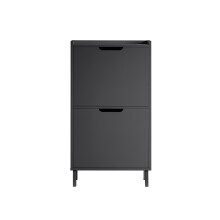 Dulap Pantofi SoBuy, Negru, 50x19x90 cm, 2 Ribalte, 4 Rafturi
