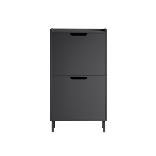 SoBuy Ντουλάπι Παπουτσιών Μαύρο 4 Ράφια 50x19x90 εκ.