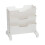 Movable Bookshelf White 3 Layers Large Capacity 1