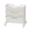 Movable Bookshelf White 3 Layers Large Capacity 2