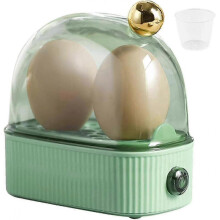 (Green) Egg Cooker 2 Eggs, Egg Steamer Compact Electric Egg Cooker, Best Egg Cooker Boils All Three Cooking Levels - Soft, Medium, Hard