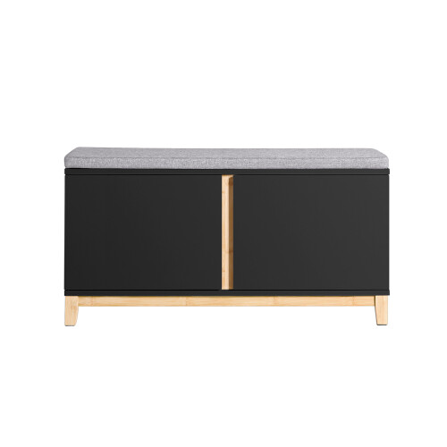 SoBuy Πάγκος Εισόδου Γκρι 90x34x46cm με 2 Ντουλάπια