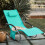 SoBuy Sedia a Dondolo da Giardino Blu Pavone 15