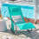 SoBuy Sedia a Dondolo da Giardino Blu Pavone 8