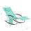 SoBuy Sedia a Dondolo da Giardino Blu Pavone 9