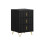 SoBuy Κομοδίνο Μαύρο 3 Συρτάρια 40x40x63 εκ. 1