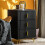 SoBuy Κομοδίνο Μαύρο 3 Συρτάρια 40x40x63 εκ. 2