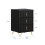 SoBuy Κομοδίνο Μαύρο 3 Συρτάρια 40x40x63 εκ. 3