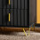 SoBuy Κομοδίνο Μαύρο 3 Συρτάρια 40x40x63 εκ. 7